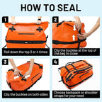 MIER Large Waterproof Duffel Bag Rolltop Dry Backpack Duffle Bags - Image 6