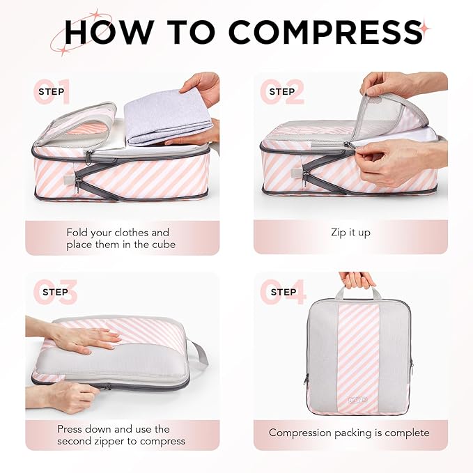 10 Set Compression Packing Cubes - Image 3