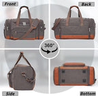 Men'S Duffle Bag For Travel, Expandable Canvas Duffel Bags Overnight Weekend - Image 7