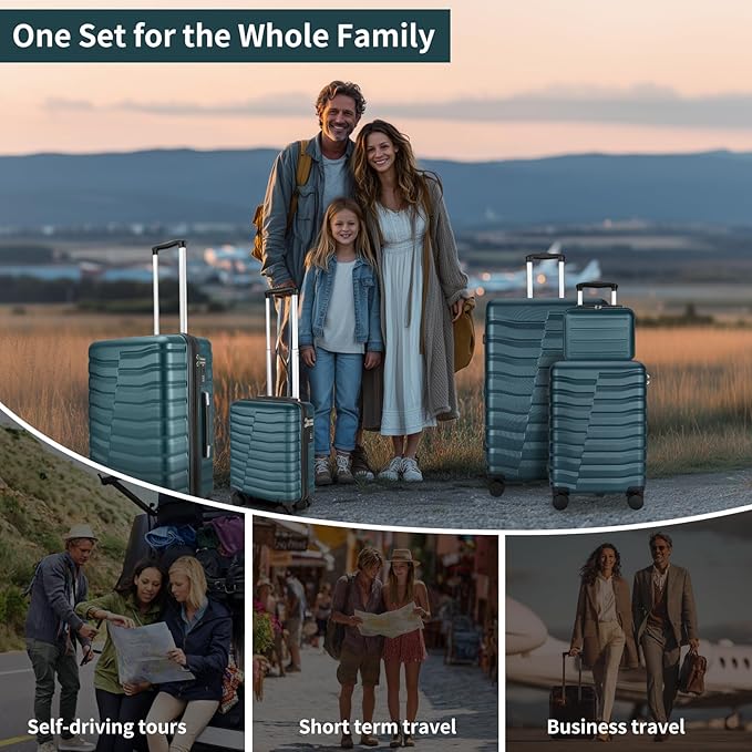 5-Piece Luggage Set, Lightweight ABS+PC Hard Shell Suitcase - Image 9