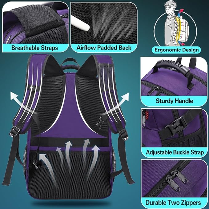 ProEtrade Travel Backpack, Extra Large Laptop Backpack School Business Anti - Image 2