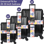 Colored Flowers Luggage Straps for Suitcases, Adjustable Luggage Travel Belt to - Image 3