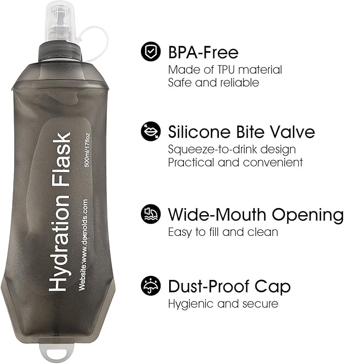 GYGYL Soft Flask, TPU Collapsible Soft Water Bottle - Image 3