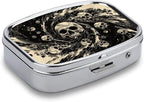 Metal 2 Compartment Pill Organizer Travel Friendly Portable Compact Pill Box - Image 2