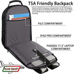 17 inch Laptop Backpack, Large Travel Backpack - Image 3