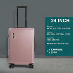 24 Inch Luggage with Spinner Wheels, Hard Shell Suitcase with TSA Locks - Image 2