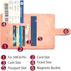 Passport Holder for Travel Essentials, 2 Pack Rfid Passport Cover for Women Men - Image 3