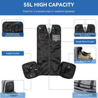 Carry on Garment Bag for Travel, Bukere Convertible Travel Duffel Suit - Image 3