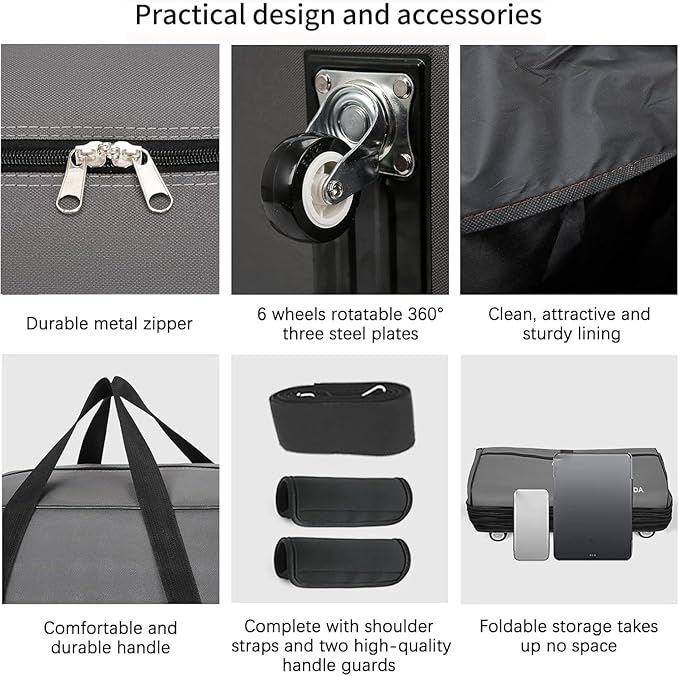 Expandable Foldable Luggage, Rolling Duffle Bag - Image 3