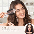 7MAGIC 7 in 1 Hair Styler & Hair Dryer Brush, Negative Ionic Hot Air Styler, 120 Volts, 1400W Powerful Blow Dryer Brush & Multi-Style for Straight, Wavy, Curly, and Coily Hair, Travel Case, Pink