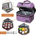 OPUX Lunch Box For Women, Insulated Large Lunch Bag Adult Work, Double Decker - Image 7