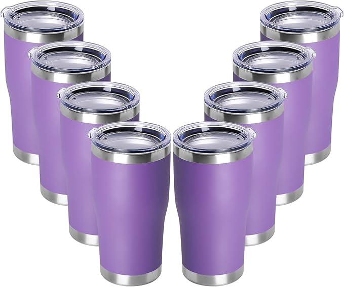 DOMICARE 20oz Tumbler with Lid Stainless Steel Tumblers Bulk, Double Wall by VisittheDOMICARE