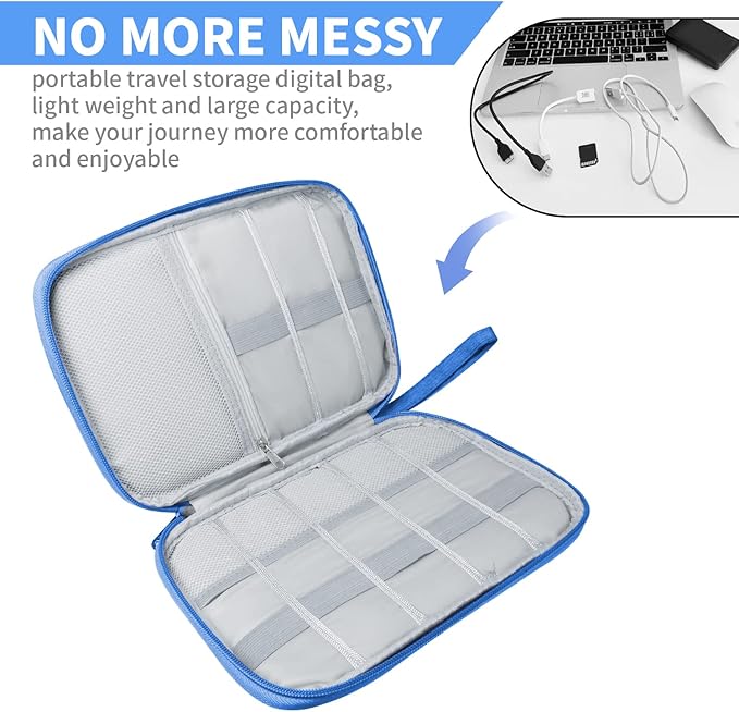 Electronics Travel Organizer, Portable Waterproof Electronic Travel Storage Bag - Image 3