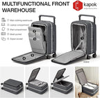 mixi Carry On Luggage Wide Handle Luxury Design Rolling Travel Suitcase PC - Image 3