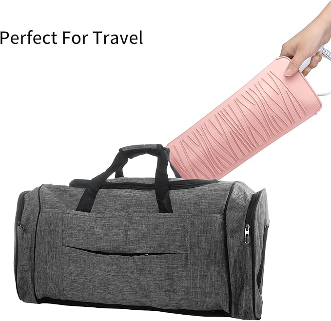 Silicone Heat Resistant Travel Mat Pouch for Hair Straightener, Crimping Iron, Curling Iron, Hair Curling Wand, Flat Iron, Hair Waving Iron (2 Pack, Multicolored)