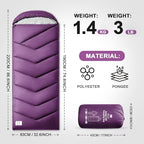 Sleeping Bags for Adults Cold Weather, Waterproof, Lightweight Camping Sleeping - Image 2