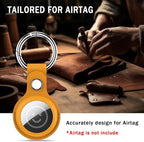 RFUNGUANGO Airtags Holder Keychain Keyring, 4 Pack Leather Case Cover - Image 2