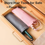 2 Heat Resistant Silicone Mat with Hanging Hole, Straightener Heat Resistant Travel Mat & Pouch for Curling Iron, Flat Iron and Other Hot Hair Styling Tools, 11 x 5 in, Pink
