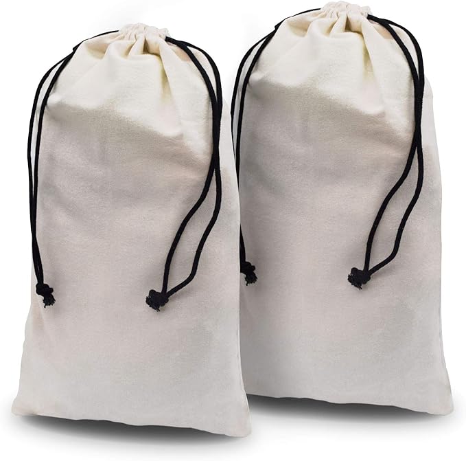 ZENPAC Travel Shoe Bag, Washable Breathable Cotton Fabric by Zenpac