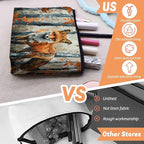 Cosmetic Bags Travel Makeup Toilet Case Waterproof Pouch for Women Girls 6.7X9.45inches - Red Fox Gazing Intently in An Autumn Wilderness