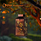 Homemory Hummingbird Solar Lanterns Waterproof, Metal Hanging Hollowed-Out - Image 2
