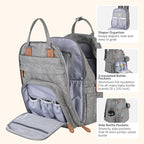 BabbleRoo Extra Large Diaper Bag Backpack, Expandable Baby Bag - Image 4