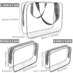 APREUTY Clear Makeup Bags, TSA Approved 6Pcs Cosmetic Makeup Bags Set Clear PVC - Image 6