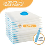 10 Jumbo Vacuum Storage Bags, Space Saver Bags Compression Storage Bags - Image 4