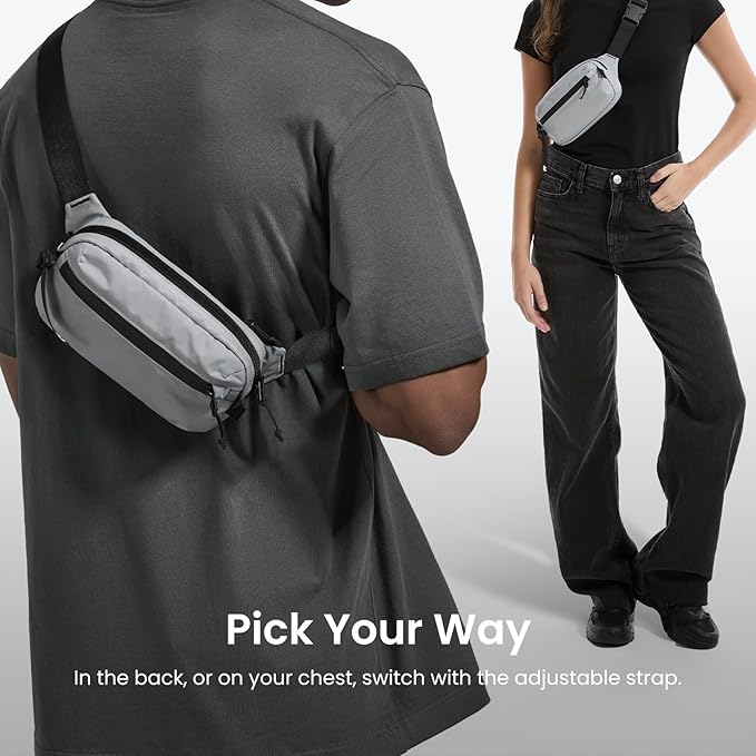 tomtoc 1.5L Sling Bag with RFID Blocking, Crossbody Bag Minimalist Chest - Image 5