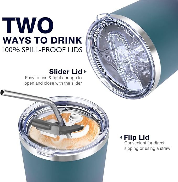 30 oz Tumbler Cup with Lids and Straws, 100% Leak-Proof, Cupholder Friendly - Image 3