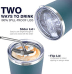 30 oz Tumbler Cup with Lids and Straws, 100% Leak-Proof, Cupholder Friendly - Image 3