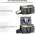 MILADA Convertible 2-in-1 Garment Duffel Weekender Bag Carry On Garment Bags - Image 8