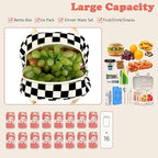 FlowFly Lunch Bag for Women Insulated Lunch Box Corduroy Lunch Tote Cooler for - Image 4