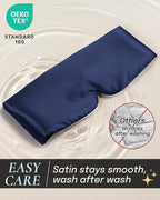Zenssia Satin Sleep Mask for Women and Men, Lightweight Padded Eye Mask - Image 3