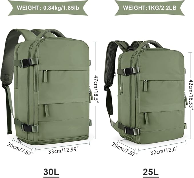 coowoz Large Travel Backpack For Women Men, Carry On Backpack Flight Approved - Image 3