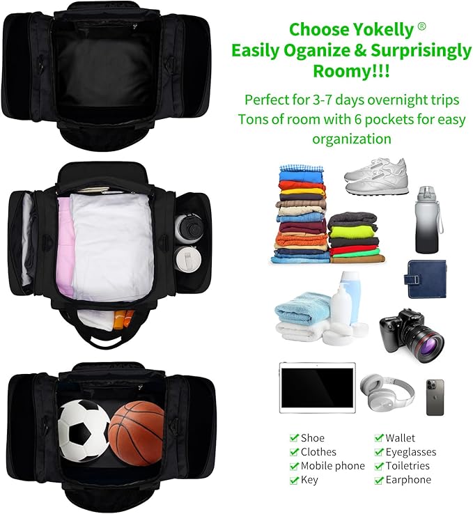 Sports Duffel Bag 26 Inch Travel Gym Duffle - Image 2