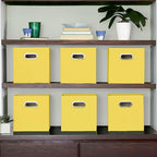 Household Essentials Yellow]Fabric Storage Bins - Image 3
