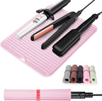 Quccefods Large Heat Resistant Silicone Mat for Hair Styling Tools - Curling Irons, Flat Irons, and Hair Straighteners