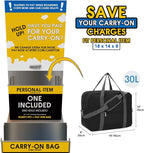 For Spirit Airlines Personal Item Bag 18x14x8 Foldable Travel Duffel Bag Tote - Image 2