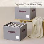 Criusia Shoe Organizer for Closet, 3 Pack Shoe Organizer - Image 7