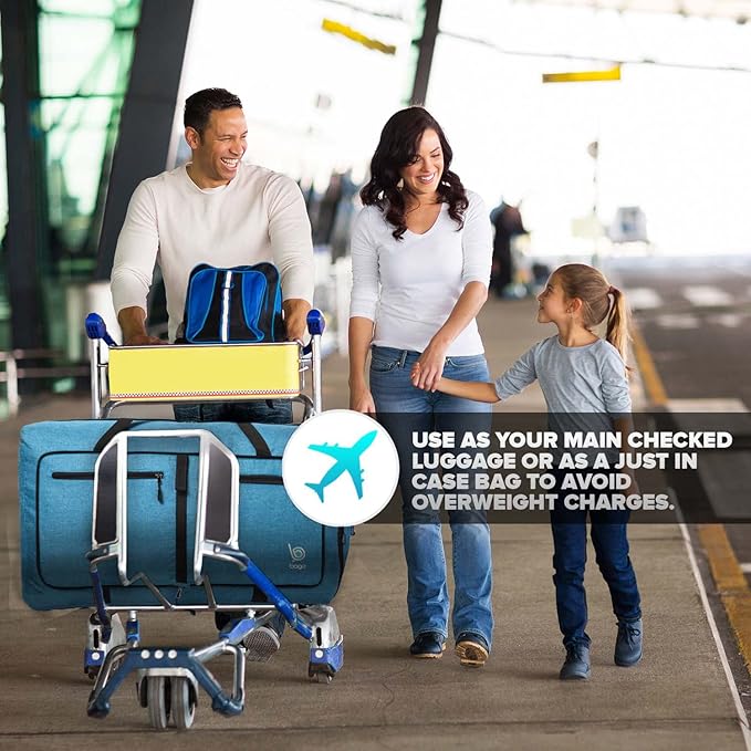 Bago Foldable Duffel Bags for Traveling Women & Men - 60L Medium Packable - Image 7