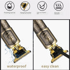 Hair Clippers for Men - Cordless T-Blade Trimmer - Professional Haircut & Grooming Kit - Rechargeable - LCD Display (Figure-03)