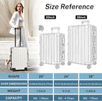 Krute Luggage 24 Inch Aluminum Frame Zipperless Suitcase - Image 3