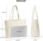 Tote Bag for Women with Zipper, Travel Tote Bags with Compartments Large - Image 4