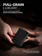 LORZOR Wallet for Men with Metal Card Holder, Pop Up Wallet, Finest Full Grain - Image 3