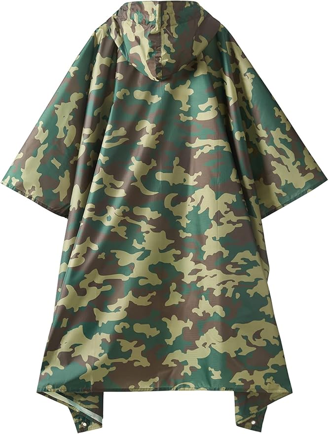 PTEROMY Hooded Rain Poncho for Adult - Image 7