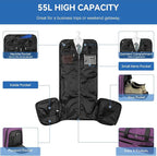 Large Garment Bag for Travel, Bukere Convertible Suit Travel Garment Duffel Bag - Image 3