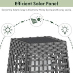 Grand patio Outdoor Floor Lamp Solar Powered Lantern Water-Resistant Wicker - Image 6