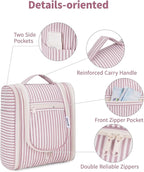 Narwey Small Striped Hanging Travel Toiletry Bag - Image 7