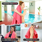 Quick Dry Travel Towel, 3 Sizes 1 Pack Camping Microfiber Towel, Lightweight - Image 5